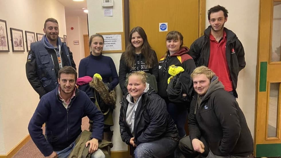 Lewdown Young Farmers' Christmas Tree collection for charity